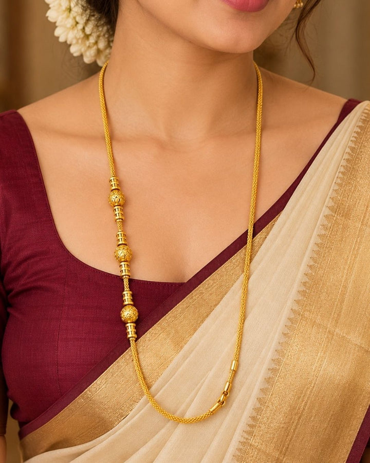 18k Gold Plated Beaded Thaali Chain