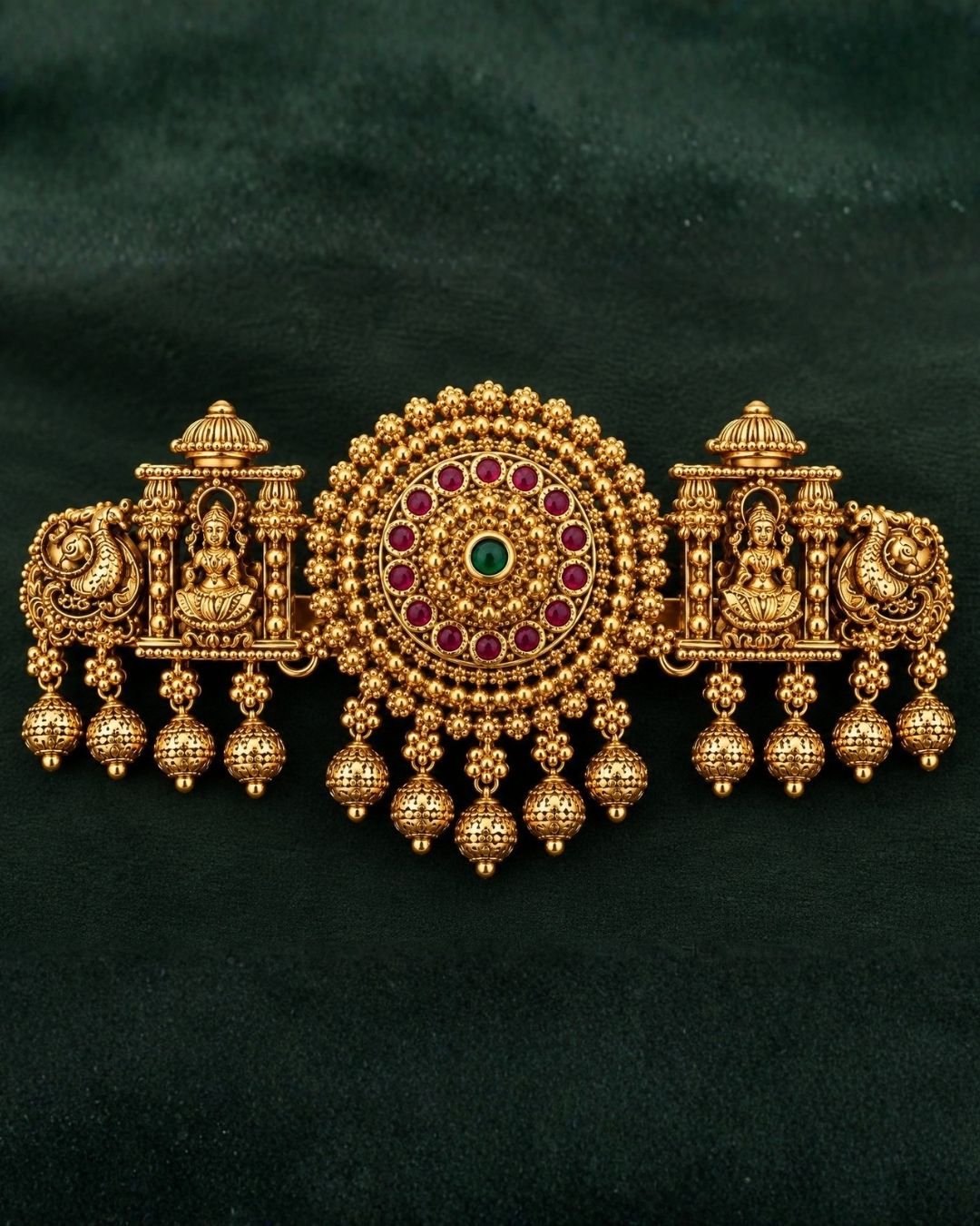 Gold Plated Laxmi Pallaki  Hair Clip