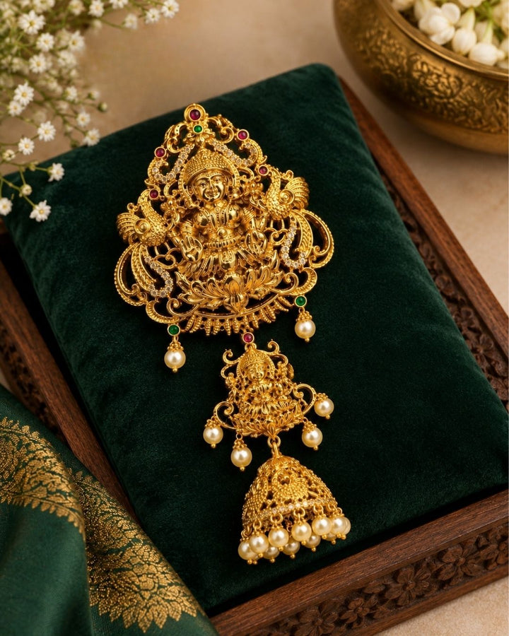 Gold Plated Goddess Lakshmi Hair Accessory