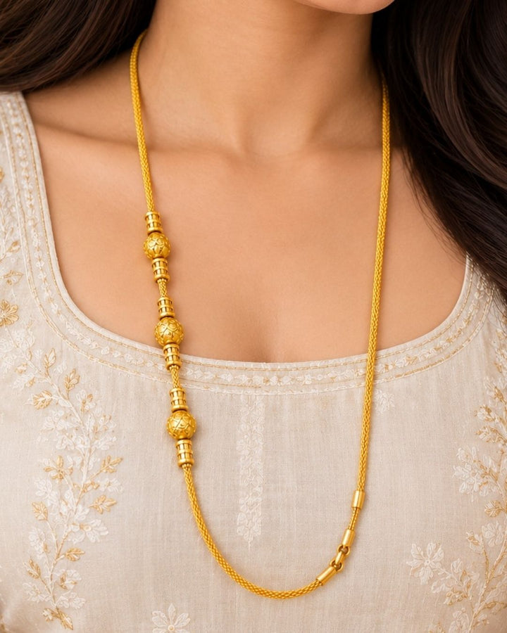 18k Gold Plated Beaded Thaali Chain