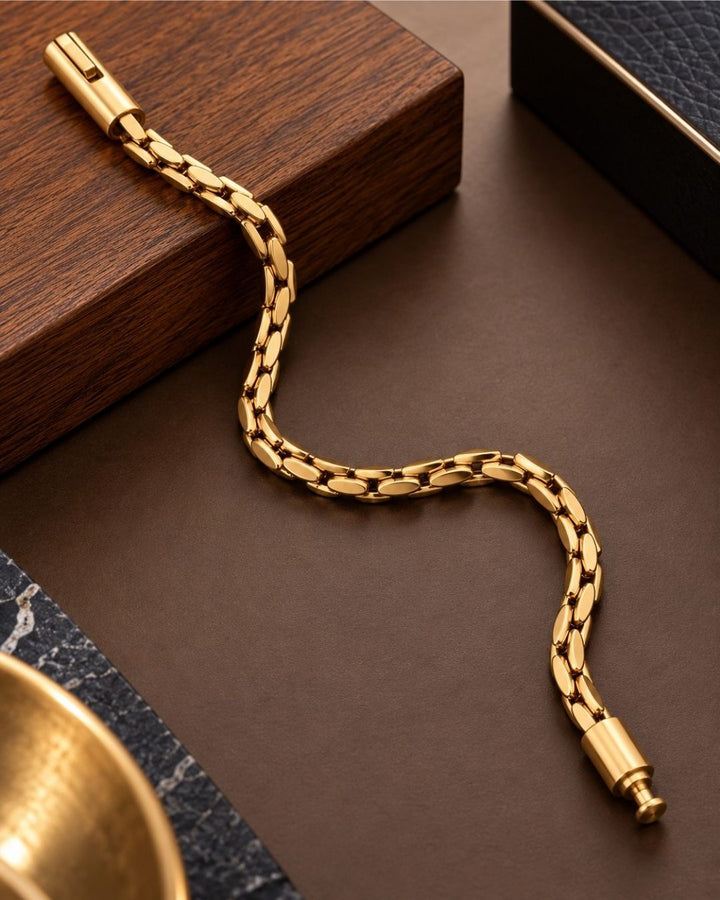 Gold Plated Classic Bracelet for Men