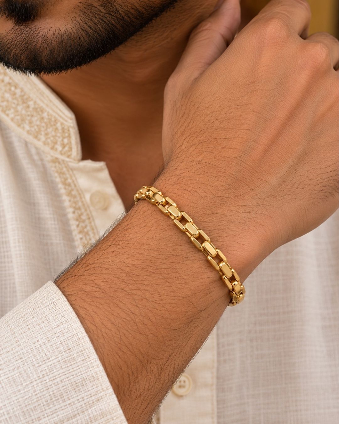 Gold Plated Classic Bracelet for Men