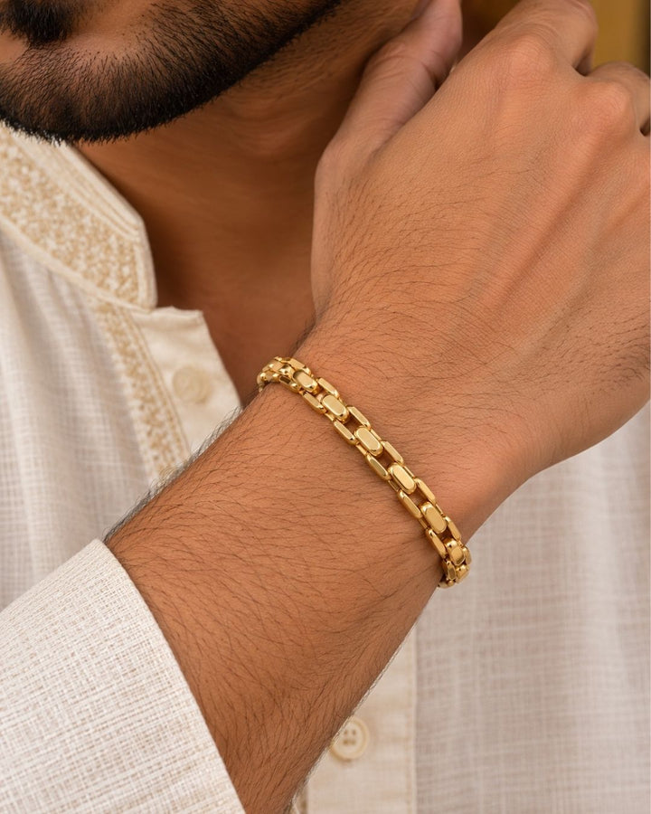 Gold Plated Classic Bracelet for Men