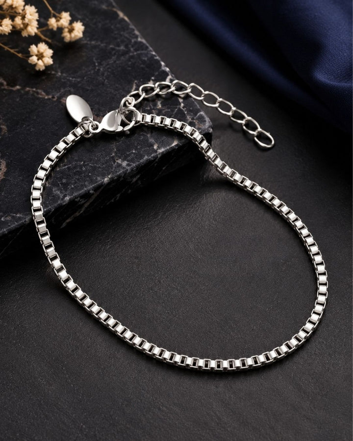 Sliver Plated Minimalist Bracelet for Men