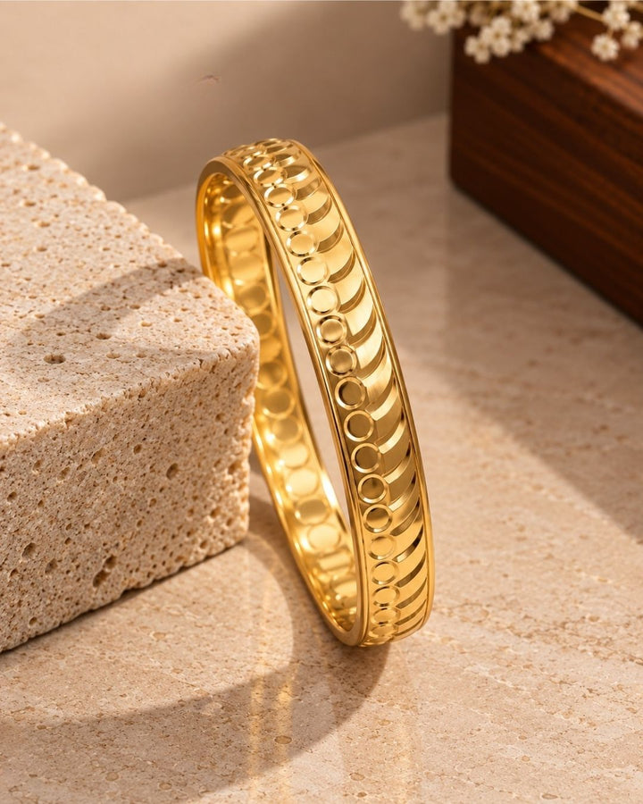 Gold Plated Designer Kada for Men