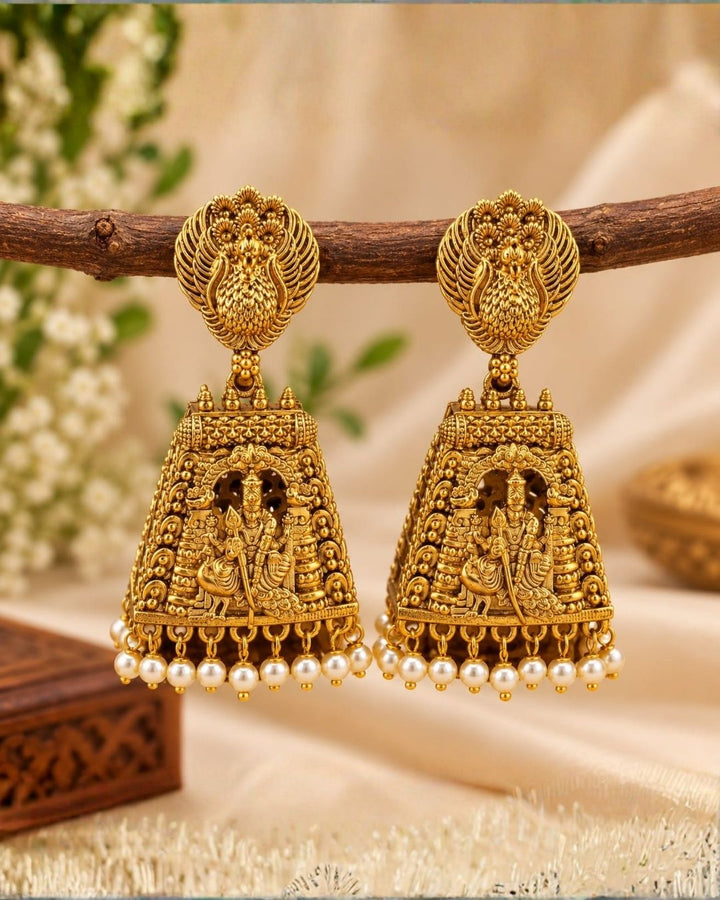Gold Plated Murugar Jhumkas