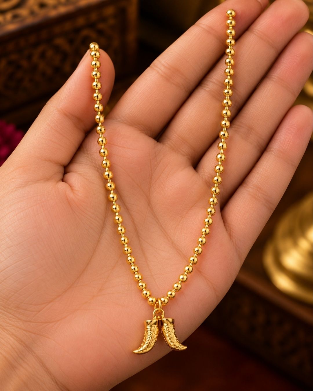 Gold Plated Elegant Puli Goru Pendant