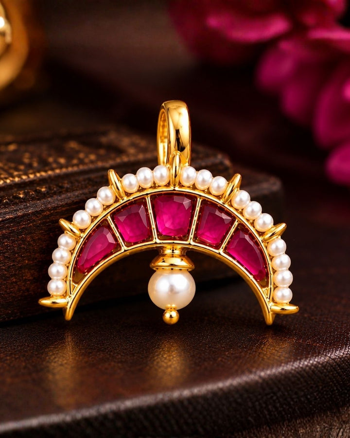 Gold Plated Traditional Half-Moon Bugadi