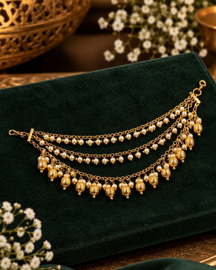 Gold Plated Beads Traditional Earchains