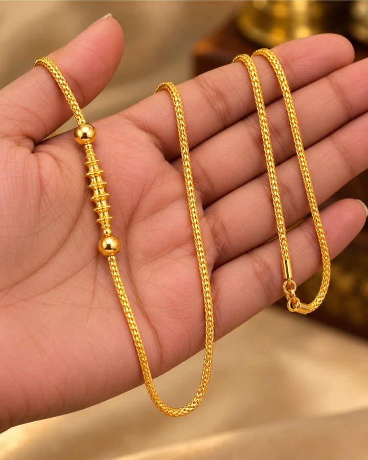18K Gold Plated Wedding Thaali Chain