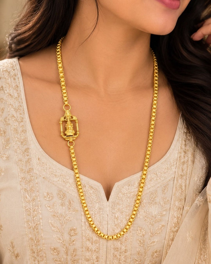 18K Gold Plated Lakshmi Swing Thaali Chain