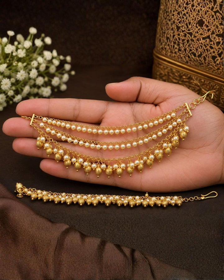 Gold Plated Beads Traditional Earchains