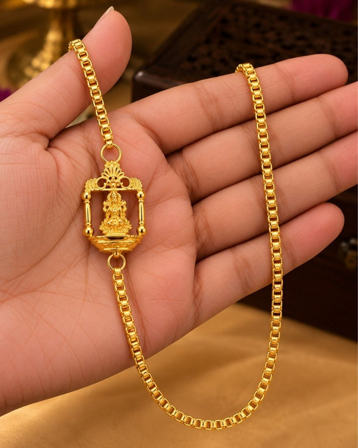 18K Gold Plated Lakshmi Swing Thaali Chain
