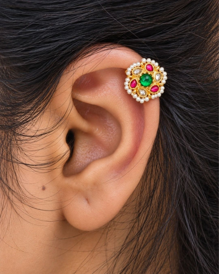 Jadau Kundan Gold Plated Bugadi d87507
