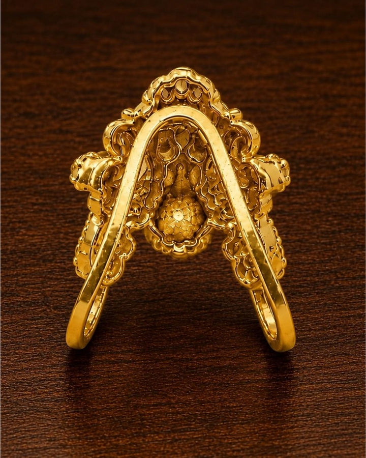Gold Plated Lakshmi Devi Temple Rings