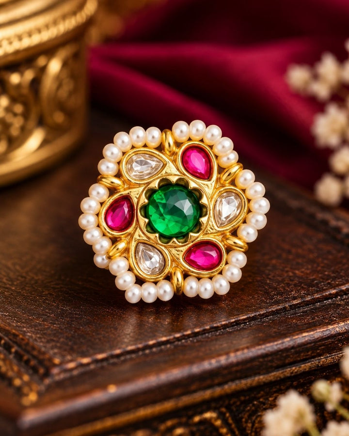 Jadau Kundan Gold Plated Bugadi d87507