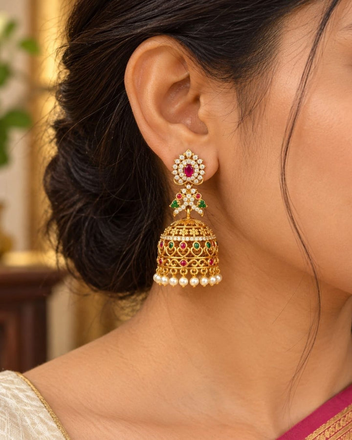 Gold Plated Anamika Jhumkas a32