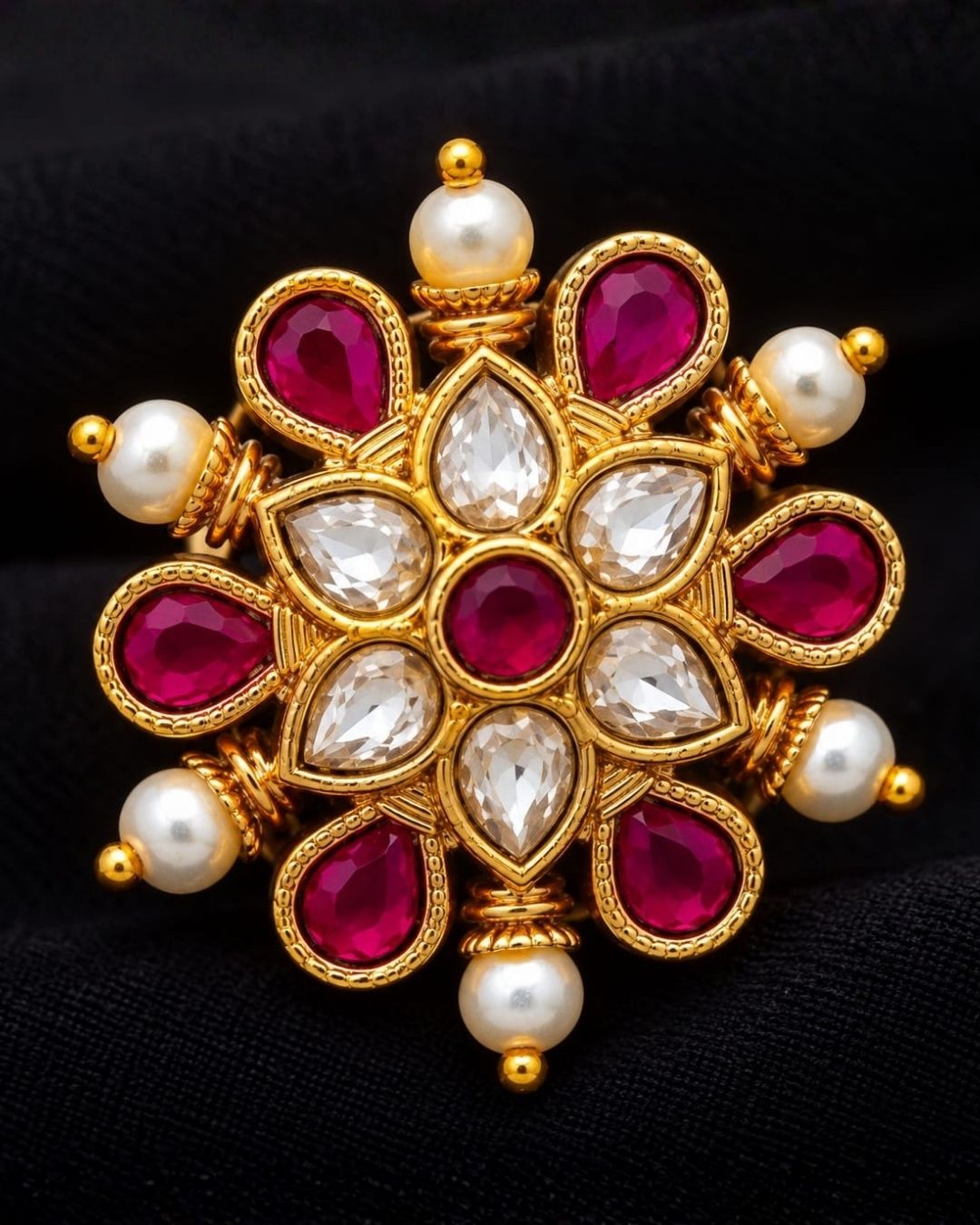 Gold Plated Kemp Flower Studs