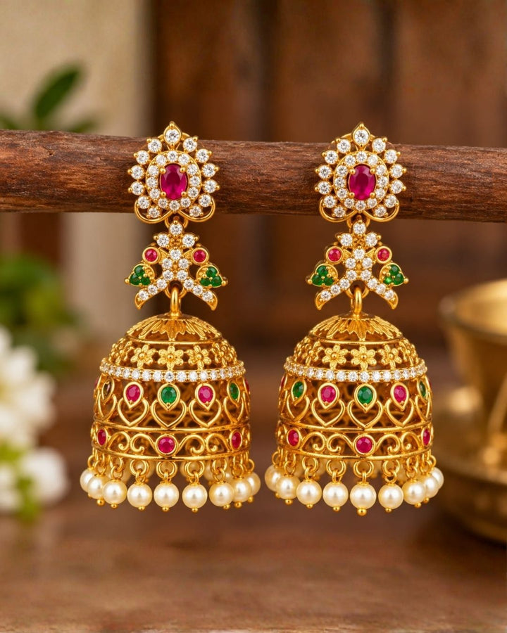 Gold Plated Anamika Jhumkas a32