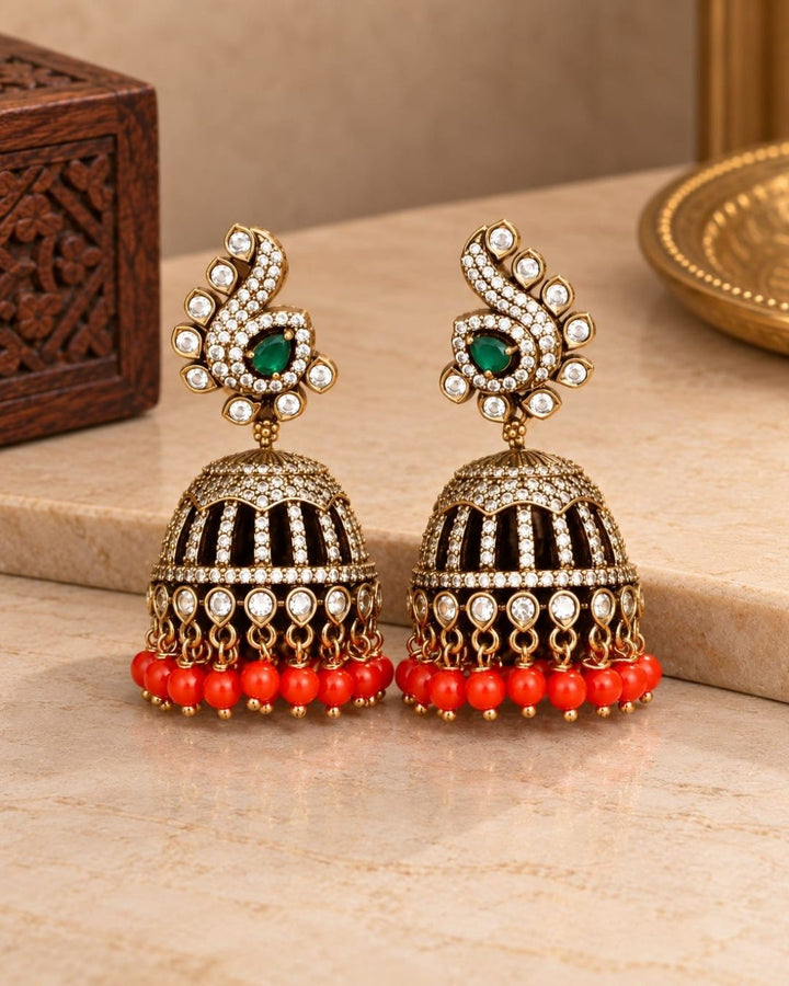 Victorian Gold Plated Jhumka&