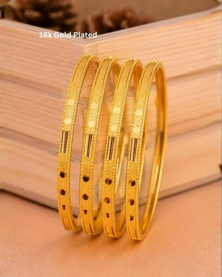 18k Gold Plated Designer Bangles Set