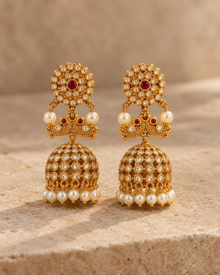 Kundan Jhumkas a02