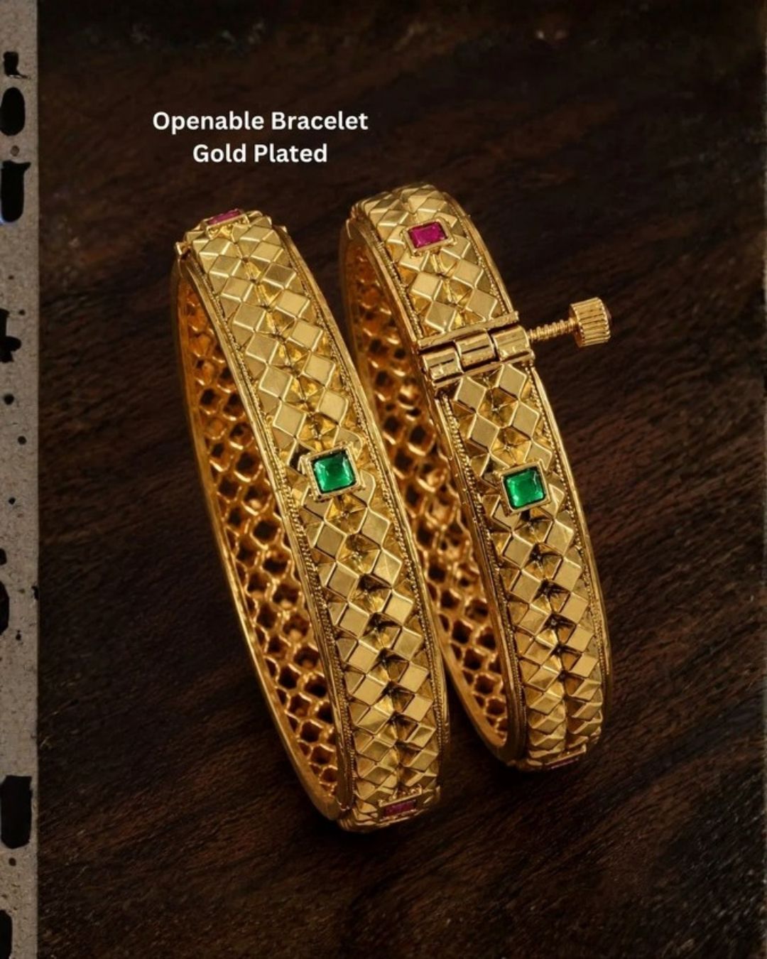 Openable Gold Plated Kada