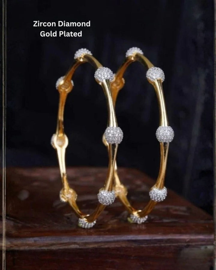 Gold Plated Classic Bangles For Kids (Set of 2)