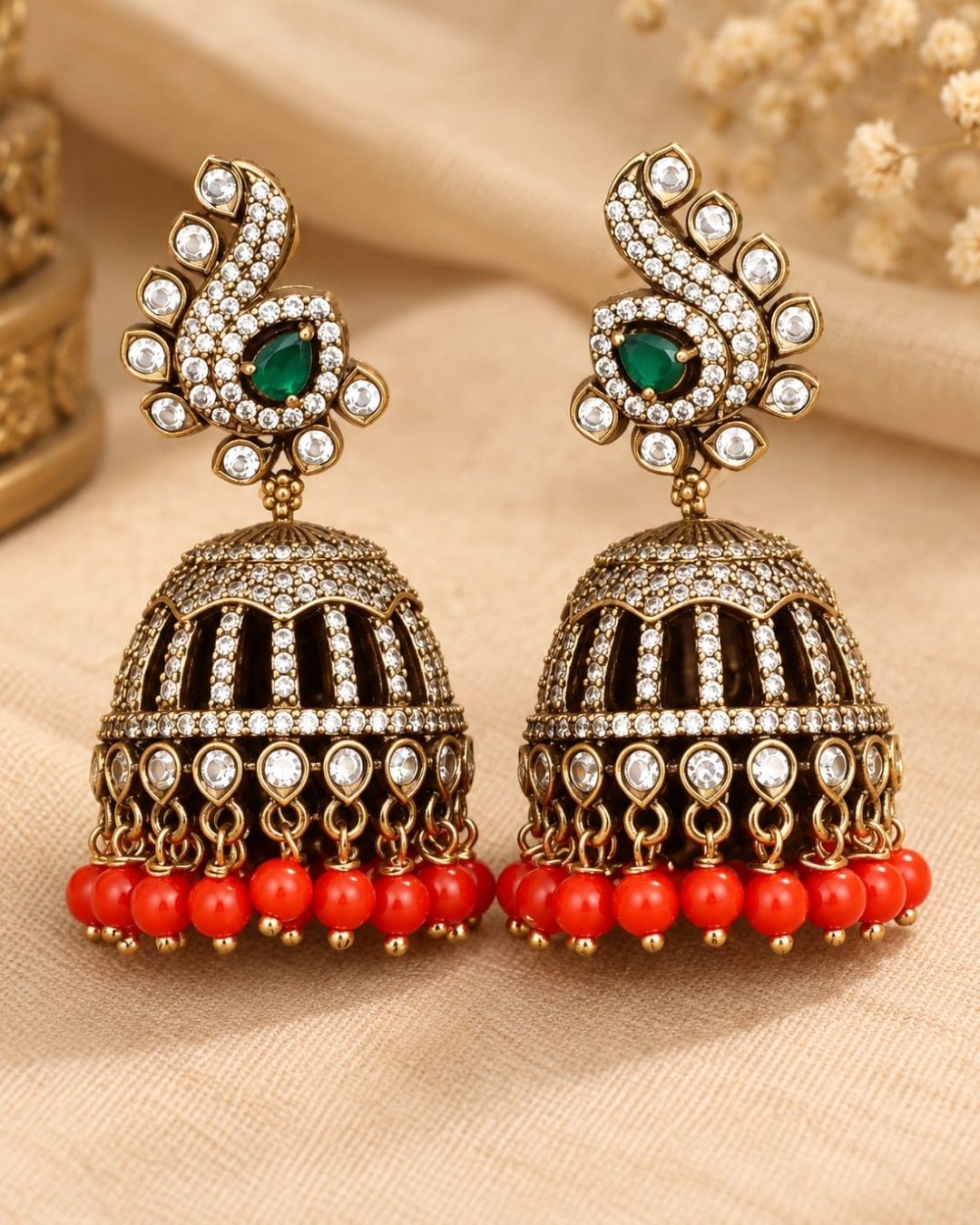 Victorian Gold Plated Jhumka&