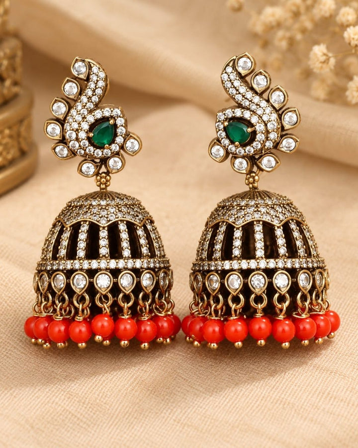 Victorian Gold Plated Jhumka&