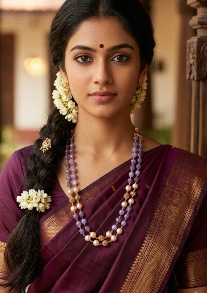 Nakshi Gold Plated Balls &amp; Beads Necklace