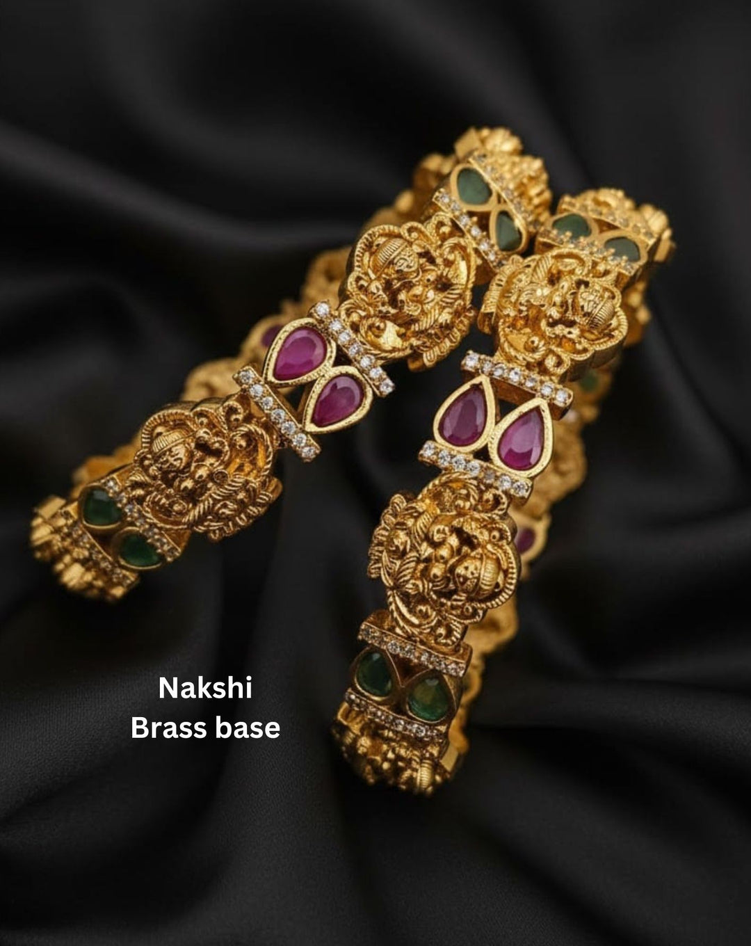 Nakshi Kundan Temple Lakshmi Bangles 