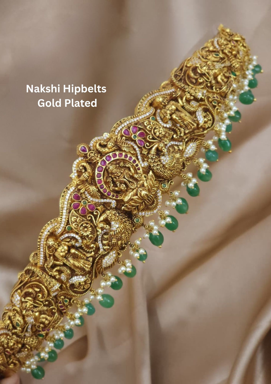 Nakshi Kundan Temple Lakshmi Gold Plated Hipbelt