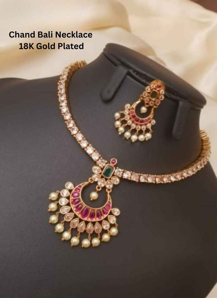 Necklace with Chand Bali Earrings