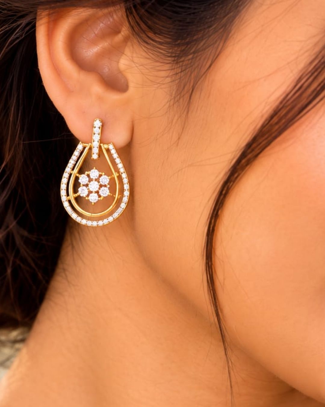 Gold Plated Zircon Diamond Mangalsutra and bracelet Combo