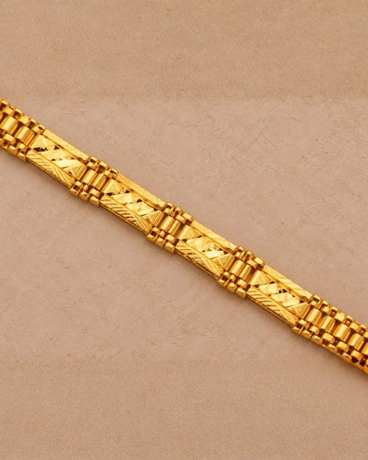 Gold Plated Geometric Bracelet for Men