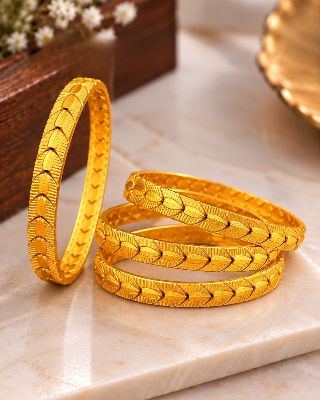Gold Plated Traditional Bangles for Women