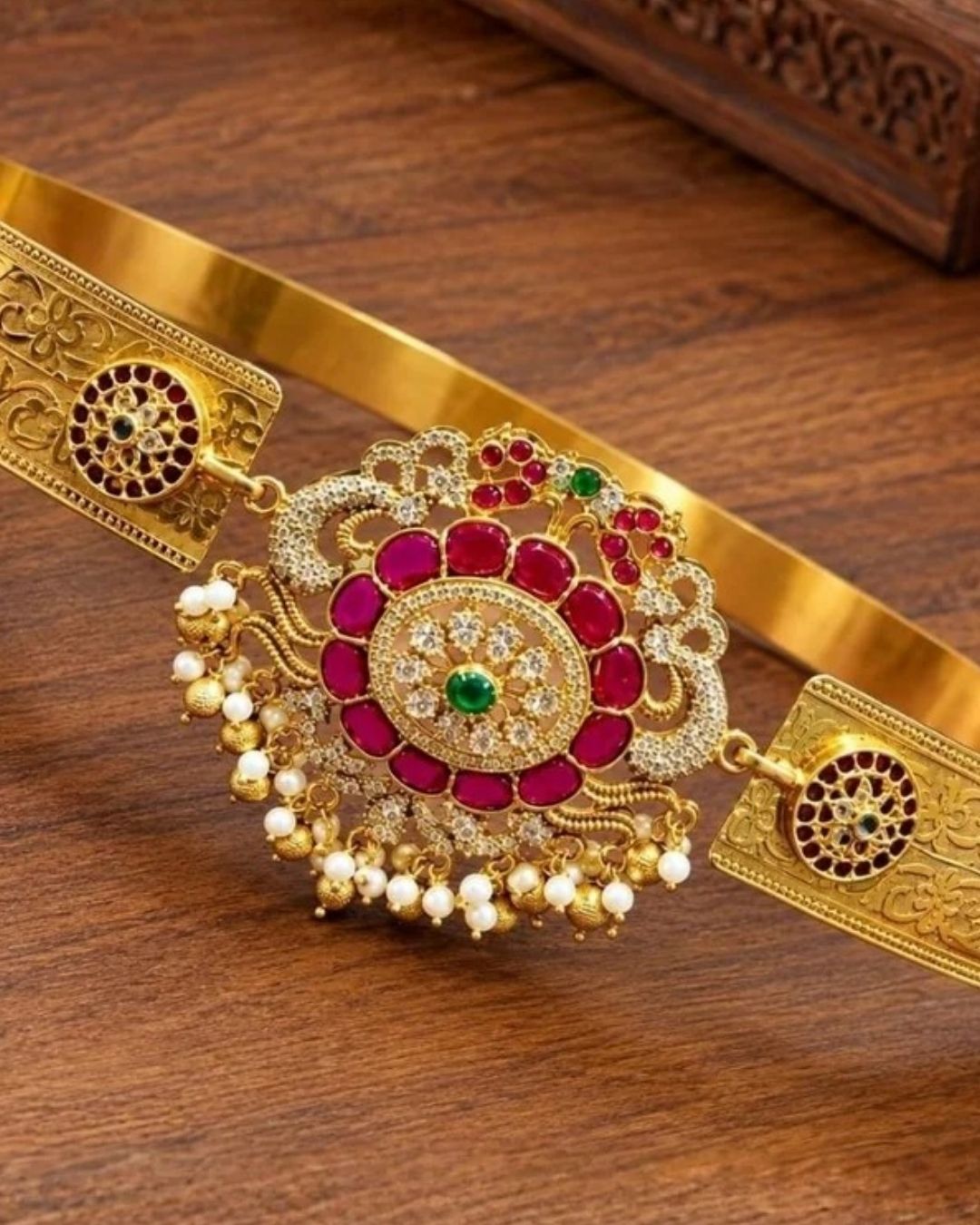 Gold Plated Designer Kamarbandh Hip Belt