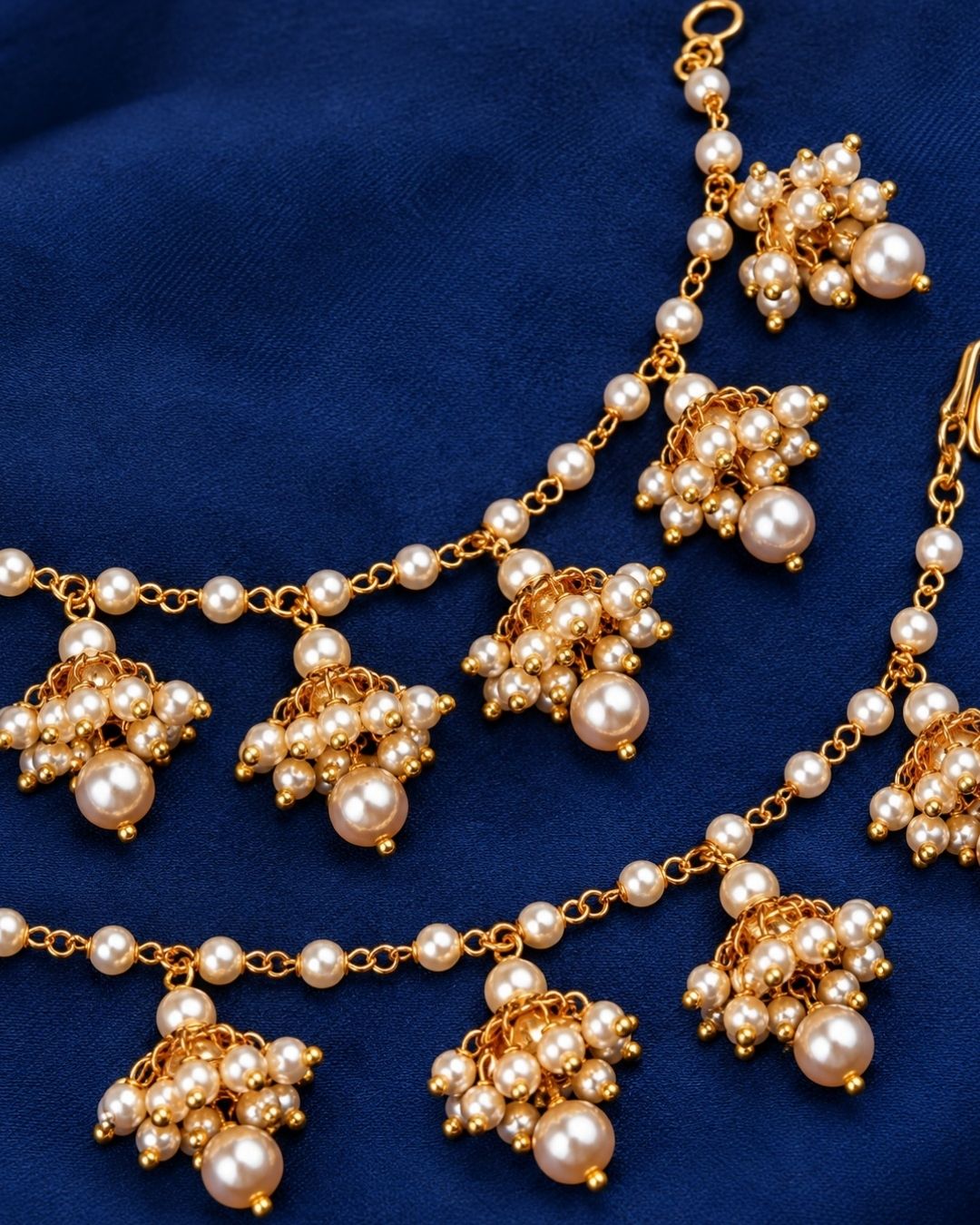 Gold Plated Pearl Earchains