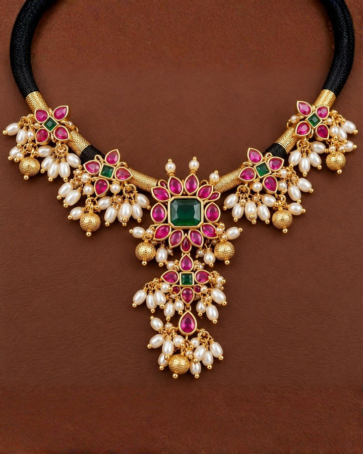 Jadau Kundan Gold plated Necklace With Earrings