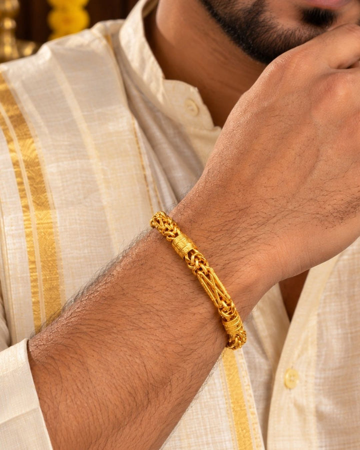Gold Plated Statement Bracelet for Men