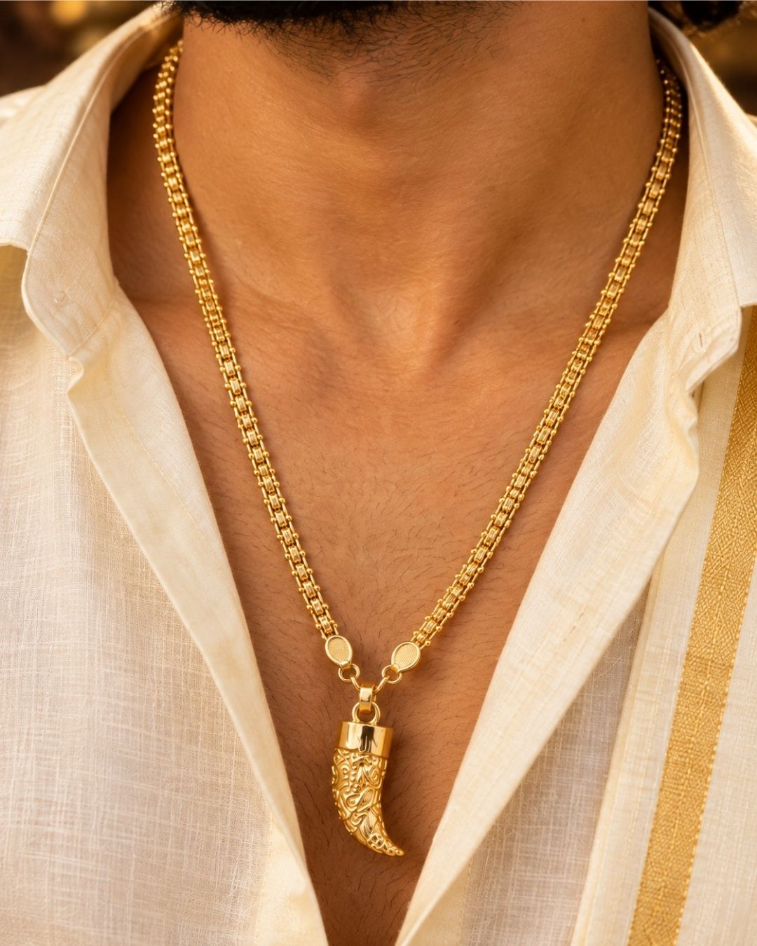 Gold Plated Designer Pendant Chain For Men&