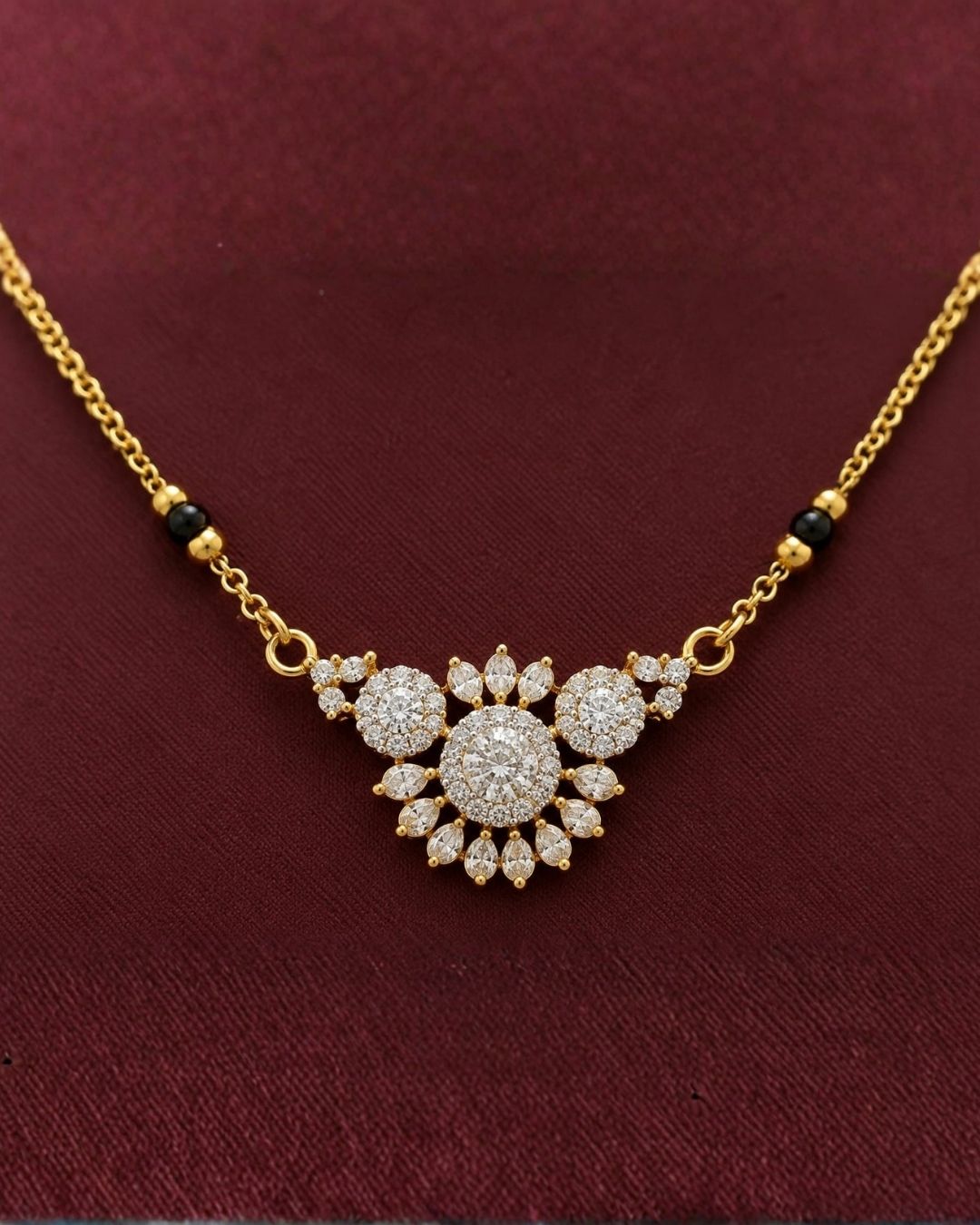 Gold Plated Zircon Mangalsutra