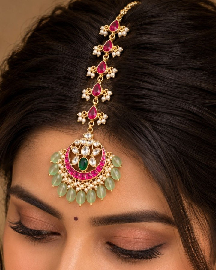 Jadau Kundan Gold Plated Mangtikka