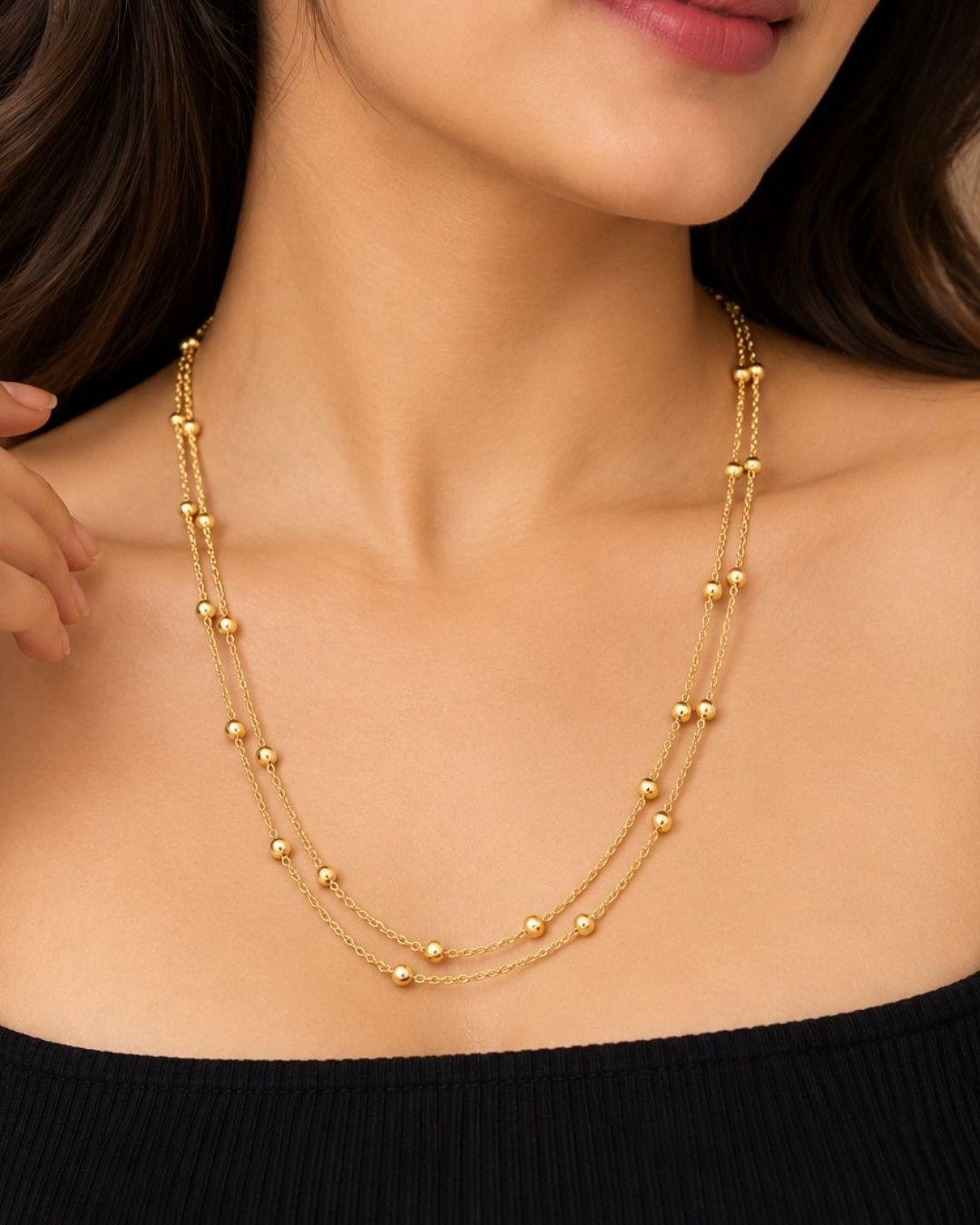18k Gold Plated Double Layer Chain ideal for Dailyware