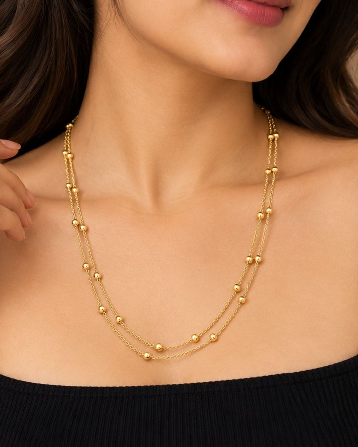 18k Gold Plated Double Layer Chain ideal for Dailyware