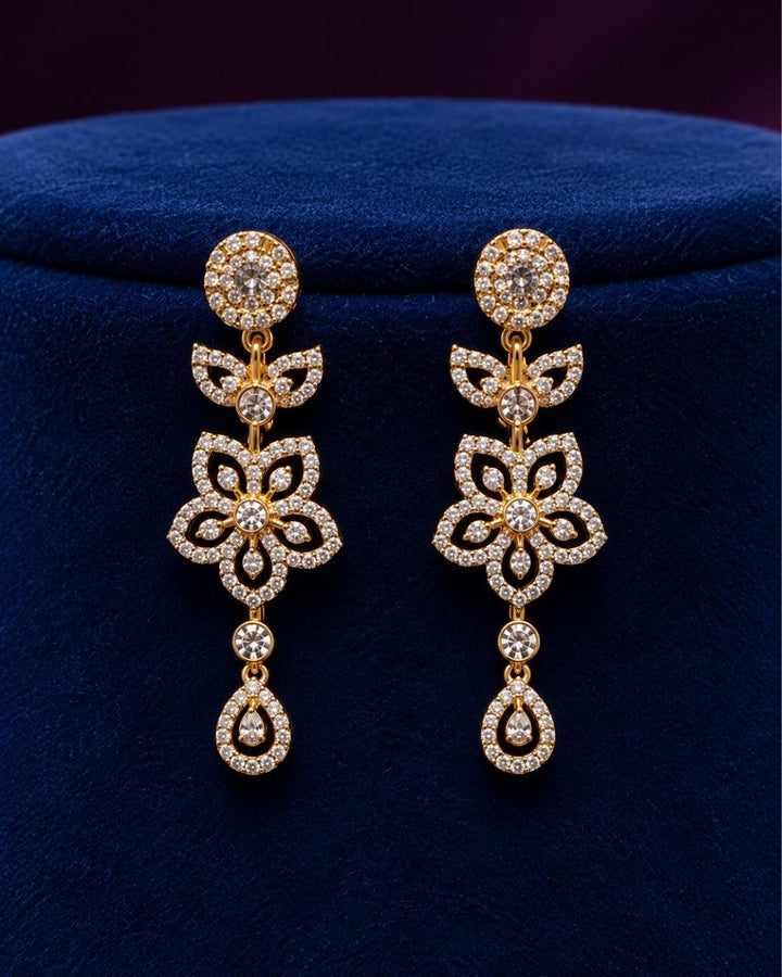 Zircon Diamond Gold Plated  Layer Necklace Set