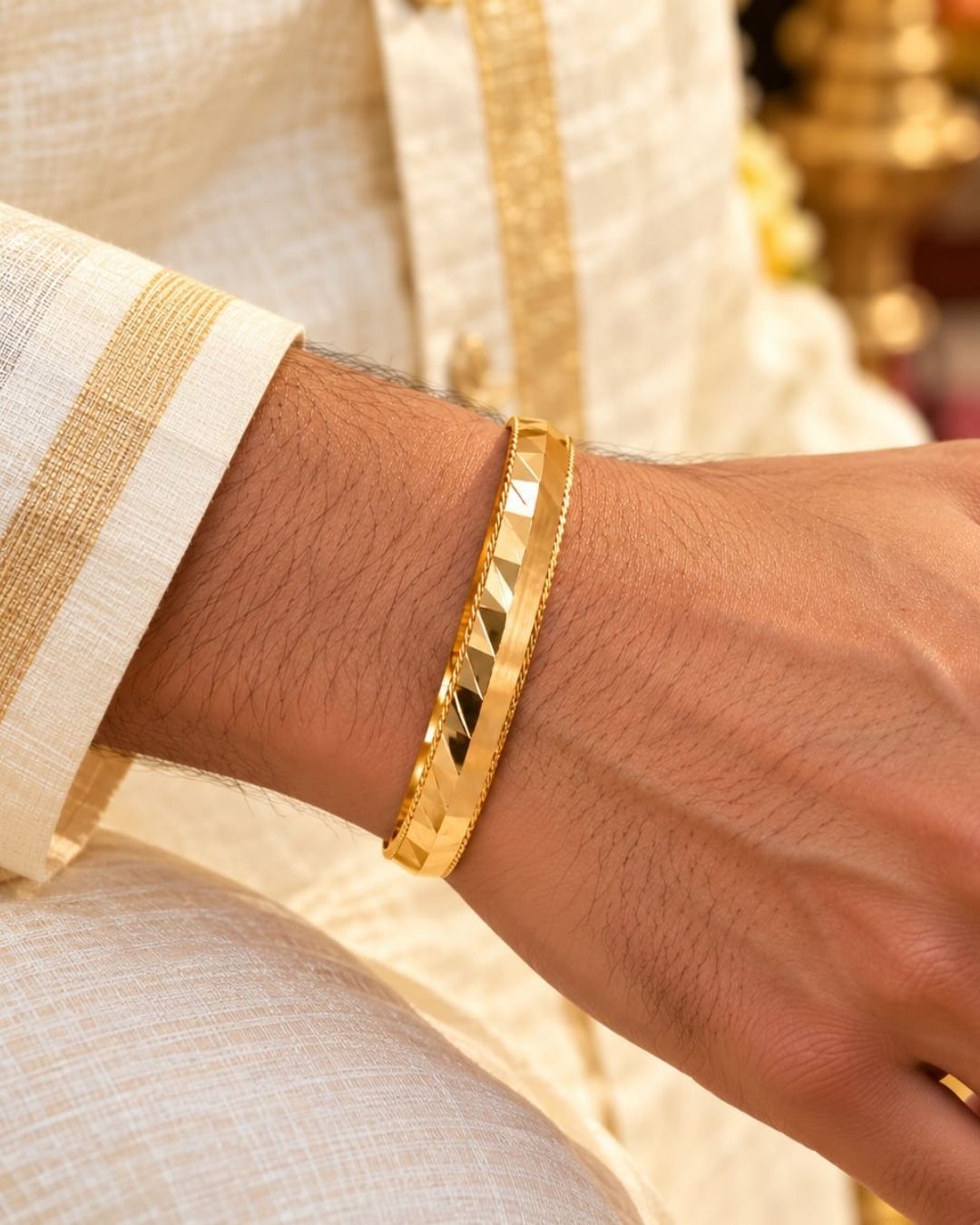 Classic Gold Plated Kada for Men