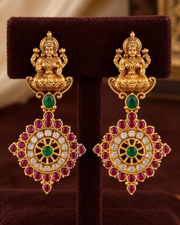 Gold Plated Real Kemp Laxmi Mangalsutra Set