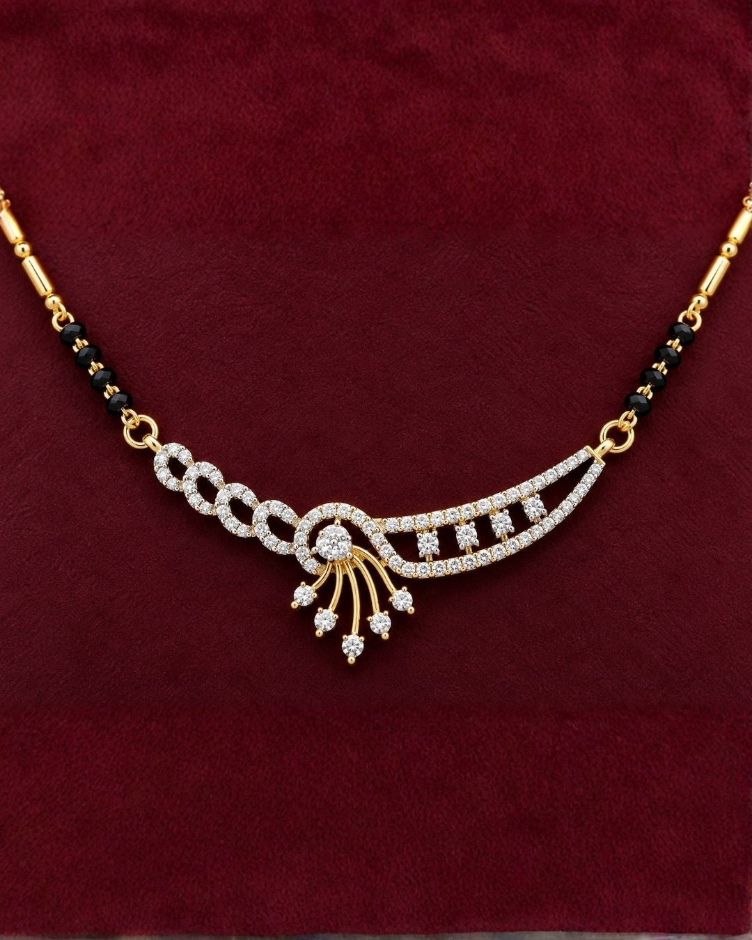 Gold Plated Traditional Mangalsutra Necklace Set